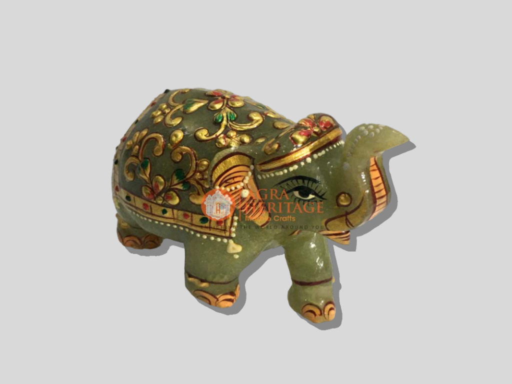 Exclusive Green Pizer Jumbo Elephant Sculpture